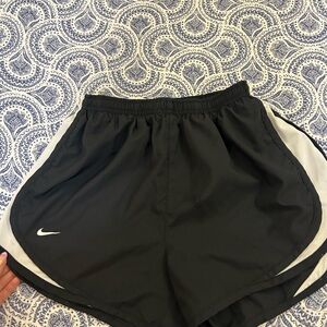 Nike Black and White Athletic Shorts Dri-FIT Elastic Waistband